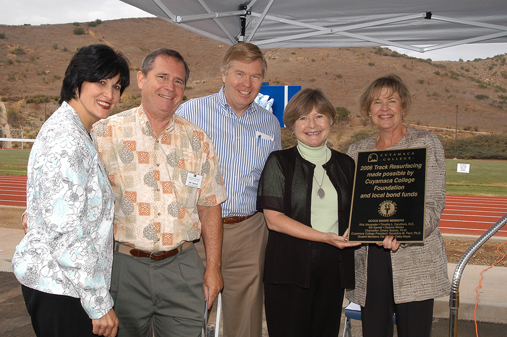 Track resurfacing dedication