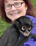 Jolene Crowley with monkey